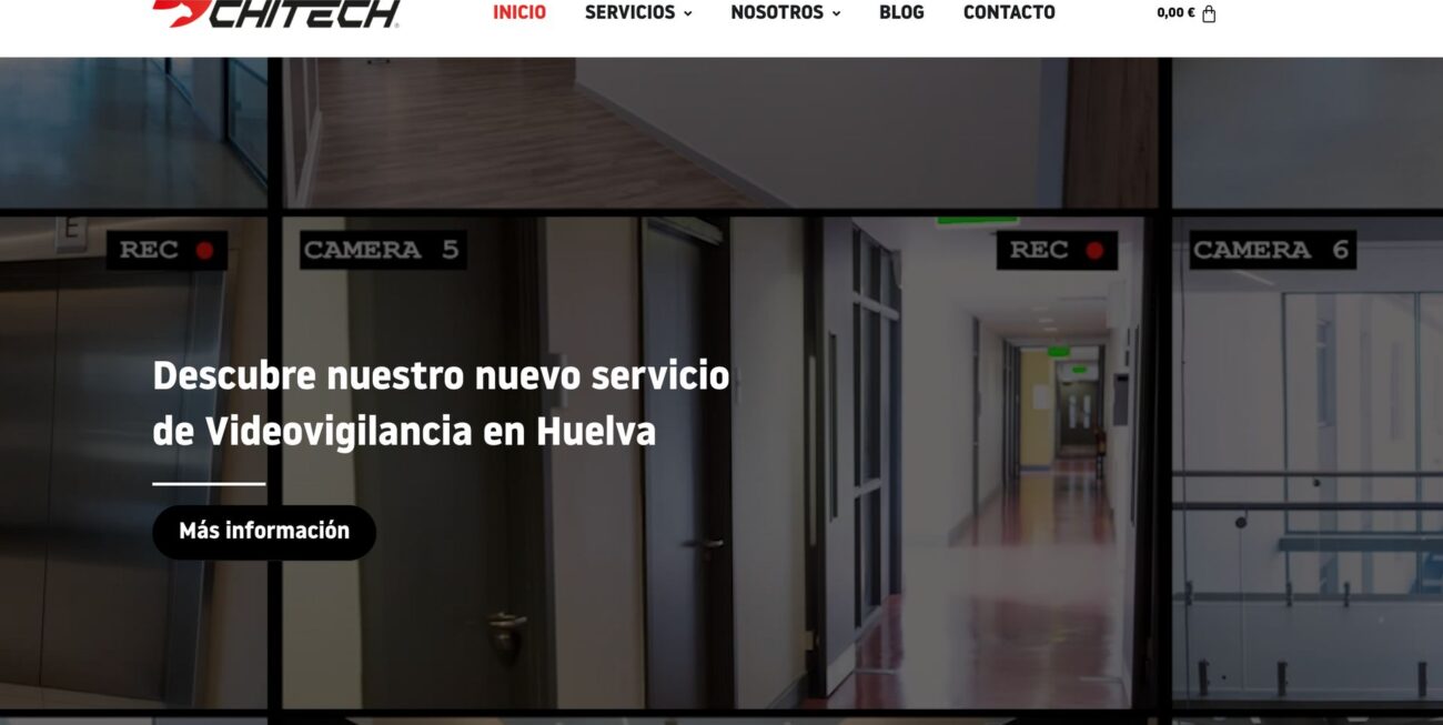 Página web corporativa de la empresa de instalaciones y mantenimientos de comunidades Chitech SL.