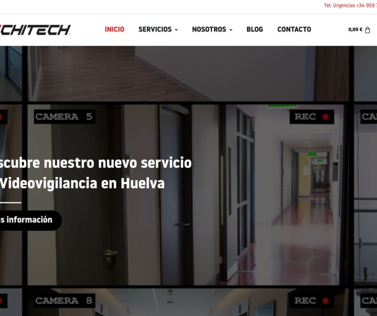 Página web corporativa de la empresa de instalaciones y mantenimientos de comunidades Chitech SL.