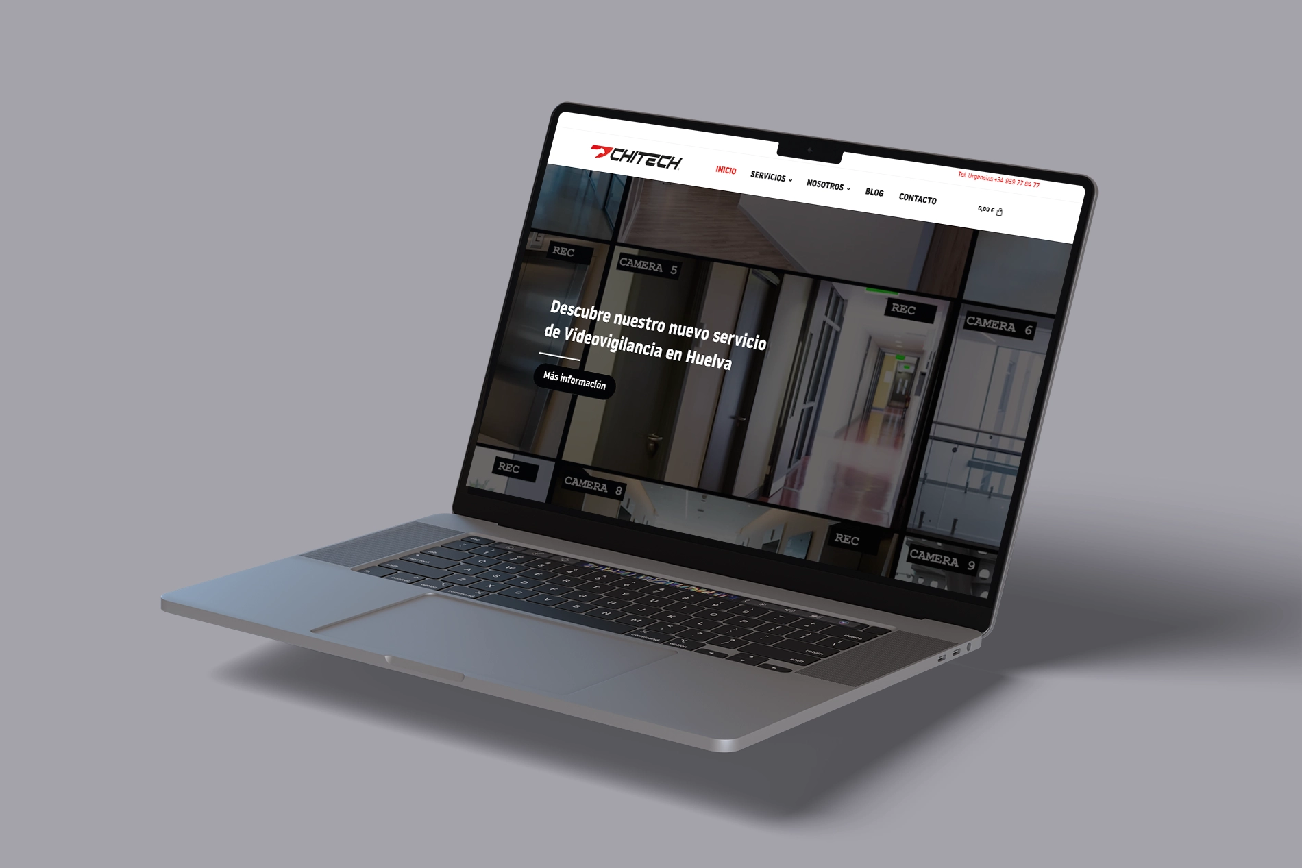 Página web corporativa de la empresa de instalaciones y mantenimientos de comunidades Chitech SL.